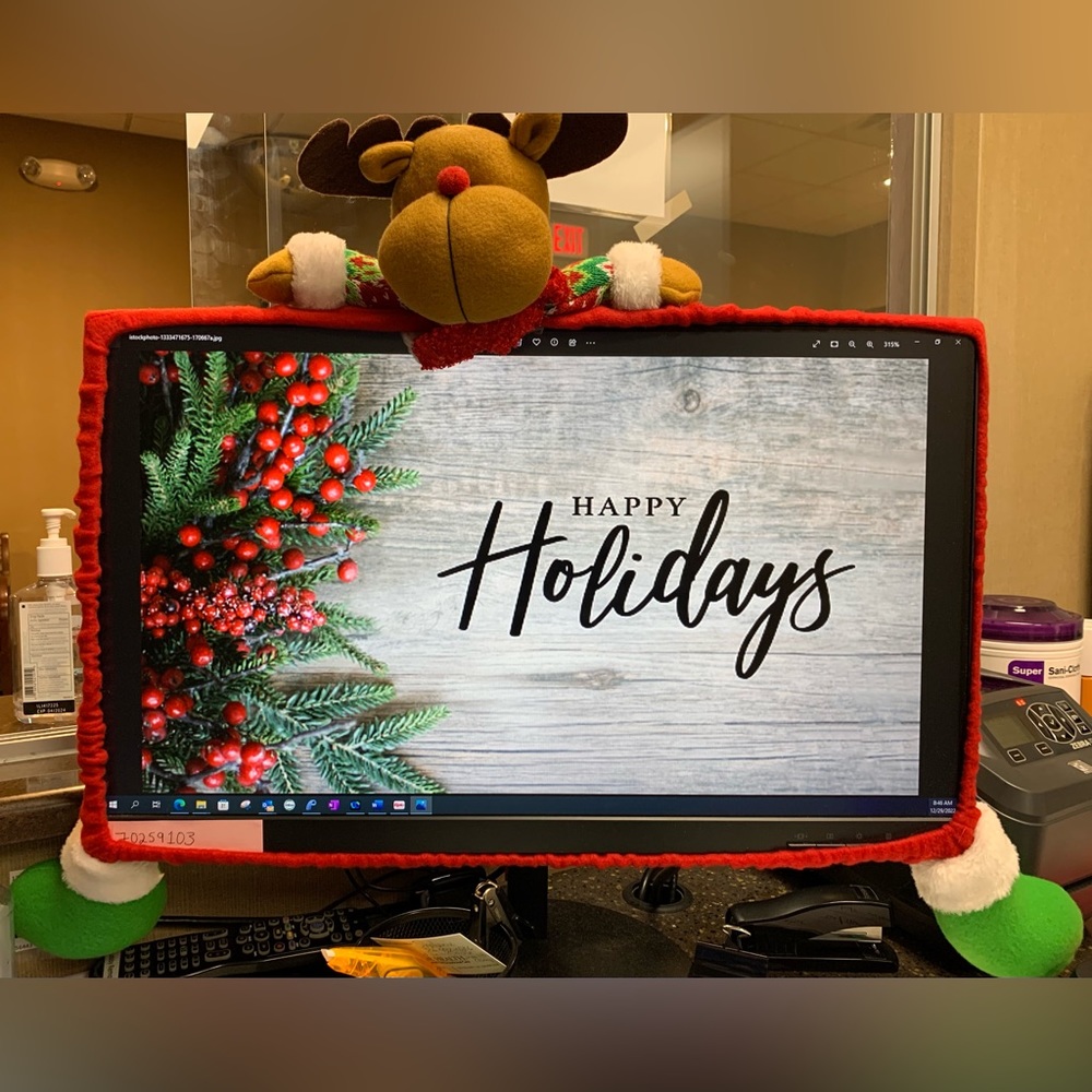 Christmas computer cover reindeer holiday
